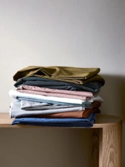 Halo Organic Cotton Sheet Set - Bijou Blue -Best Home 2020 halo sheet stack