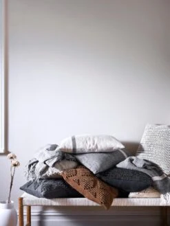 Herringbone Rectangle Cushion - Charcoal -Best Home 2020 luxury linen cushions 1 1 4