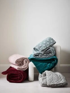 Luxury Velvet Coverlet - Indian Teal -Best Home 2022 bedcover stack 3 1