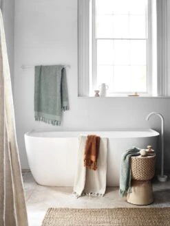 Paros Rib Bath Sheet - Sage -Best Home 2022 paros rib towels sage sand bronze 2