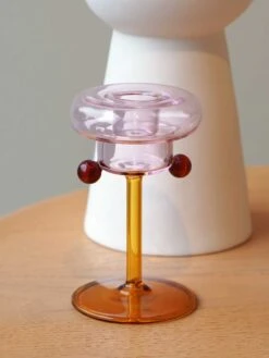 Petit Pompom Candleholder - Pink 12 Petit Pompom Candleholder - Pink -Best Home 2023 candles scent 1