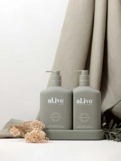 Green Pepper & Lotus Wash & Lotion DUO + Tray -Best Home al ive green pepper lotus duo5