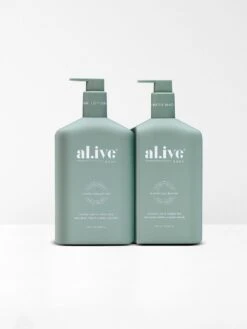 Kaffir Lime & Green Tea Wash & Lotion DUO -Best Home al ive kaffir lime green tea natural hand body lotion