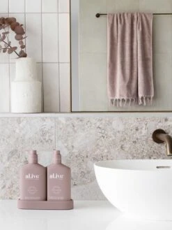 Raspberry Blossom & Juniper Wash & Lotion DUO + Tray -Best Home al ive raspberry blossom duo 3