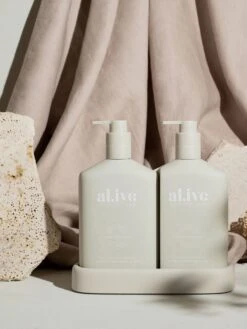 Sea Cotton & Coconut Wash & Lotion DUO + Tray -Best Home alive sea cotton coconut lifestyle 2