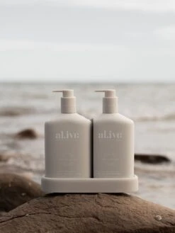 Sea Cotton & Coconut Wash & Lotion DUO + Tray -Best Home alive sea cotton coconut lifestyle 3