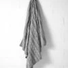 Cable Knit Throw - Pebble -Best Home cable knit throw pebble
