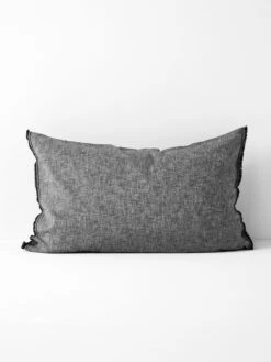 Chambray Fringe Standard Pillowcase - Smoke