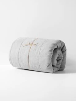 Chambray Coverlet - Dove -Best Home chambray bedcover dove rolled
