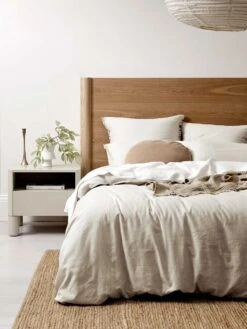 Cloud Fringed Oval Pendant - Natural -Best Home chambray fringe bed linen natural 4