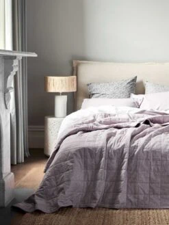 Hacienda Table Lamp -Best Home chambray fringe bedcover lilac 1 4