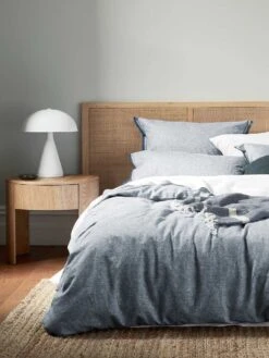 Easton Dome Table Lamp In White 7 Easton Dome Table Lamp In White -Best Home chambray fringe bedlinen denim 4