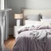 Chambray Fringe Quilt Cover - Lilac 2 Chambray Fringe Quilt Cover - Lilac -Best Home chambray fringe bedlinen lilac 6
