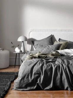 Byron Jute Rug - Anthracite 11 Byron Jute Rug - Anthracite -Best Home chambray fringe bedlinen smoke 01 1