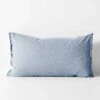 Chambray Fringe Standard Pillowcase - Denim 2 Chambray Fringe Standard Pillowcase - Denim -Best Home chambray fringe pillowcase denim 1