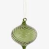 Swirl Bauble - Green -Best Home christmas ornament transparent green swirl onion bauble