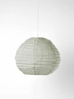 Cloud Fringed Ball Pendant - Limestone