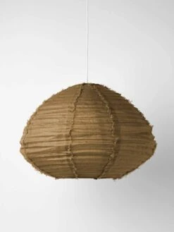 Cloud Fringed Oval Pendant - Bronze