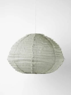 Cloud Fringed Oval Pendant - Limestone