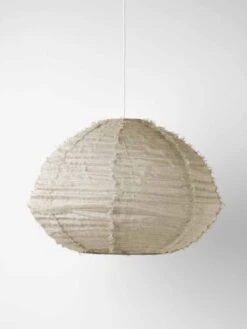 Cloud Fringed Oval Pendant - Natural