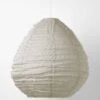 Cloud Fringed Pear Pendant - Dove -Best Home cloud fringed linen pendant pear dove