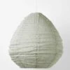 Cloud Fringed Pear Pendant - Limestone -Best Home cloud fringed linen pendant pear limestone