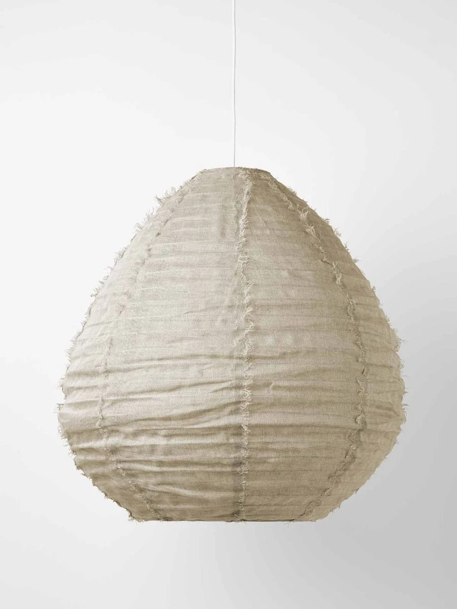 Cloud Fringed Pear Pendant - Natural 3 Cloud Fringed Pear Pendant - Natural