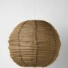 Cloud Fringed Round Pendant - Bronze -Best Home cloud fringed linen pendant round bronze