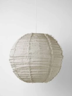 Cloud Fringed Round Pendant - Dove