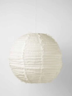 Cloud Fringed Round Pendant - Marshmallow