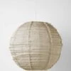 Cloud Fringed Round Pendant - Natural 1 Cloud Fringed Round Pendant - Natural -Best Home cloud fringed linen pendant round natural