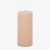 Fluted Medium Pillar Candle - Nude -Best Home coast to coast ribbed pillar candle nude medium