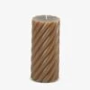 Twist Large Pillar Candle - Caramel -Best Home coast to coast twist pillar candle caramel large