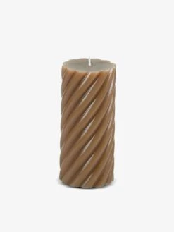 Twist Large Pillar Candle - Caramel