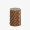 Twist Small Pillar Candle - Caramel