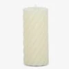 Twist Large Pillar Candle - Ivory -Best Home coast to coast twist pillar candle ivory large