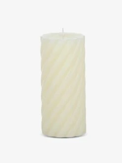 Twist Large Pillar Candle - Ivory