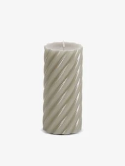 Twist Large Pillar Candle - Sage