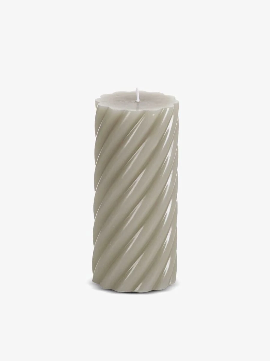 Twist Large Pillar Candle - Sage 3 Twist Large Pillar Candle - Sage