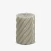 Twist Small Pillar Candle - Sage -Best Home coast to coast twist pillar candle sage small
