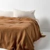 Crinkle Bed Cover - Pecan -Best Home crinkle bed throw pecan