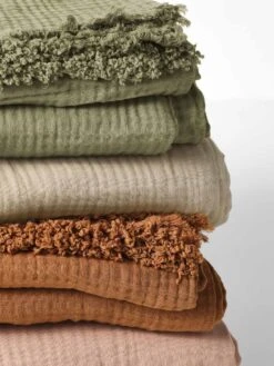 Crinkle Throw - Feather -Best Home crinkle throw stack 2 1 5