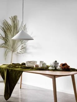 Vintage Linen Tablecloth - Khaki -Best Home dining table linen khaki tobacco 2