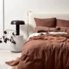 Emile Pure Linen Quilt Cover - Clove 2 Emile Pure Linen Quilt Cover - Clove -Best Home emile bed linen clove 1 1