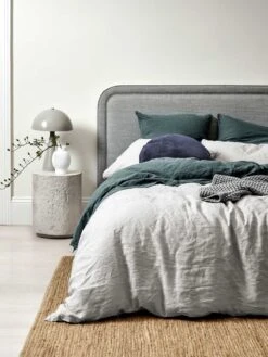 Emile Pure Linen European Pillowcase - Glacier -Best Home emile bed linen glacier 1