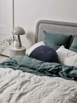 Emile Linen Standard Pillowcase - Glacier -Best Home emile bed linen glacier detail
