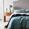 Emile Pure Linen Quilt Cover - Aegean Blue -Best Home emile bedlinen aegean 1 3 3