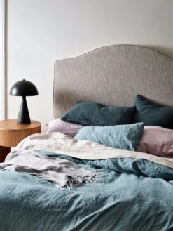 Emile Linen Standard Pillowcase - Aegean Blue -Best Home emile bedlinen aegean 2 2 3