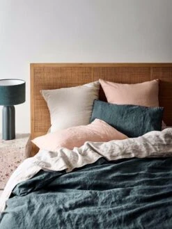 Emile Pure Linen Quilt Cover - Greystone 11 Emile Pure Linen Quilt Cover - Greystone -Best Home emile bedlinen greystone 3 3