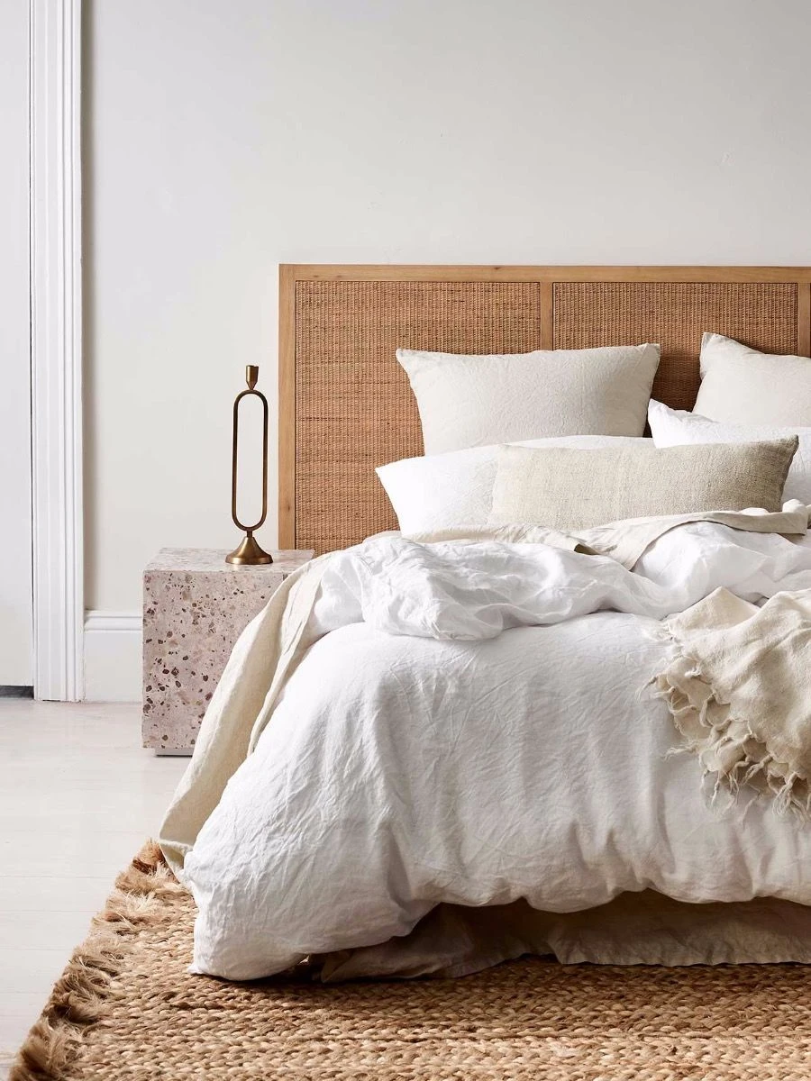 Emile Pure Linen European Pillowcase - Marshmallow 4 Emile Pure Linen European Pillowcase - Marshmallow - Image 2